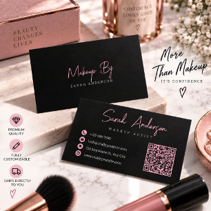 Rosa weiße minimalistische feminine Karte, Spa, Nä Visitenkarte