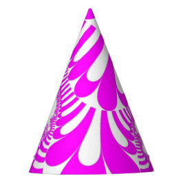 Rosa weiße Mod Partyhütchen