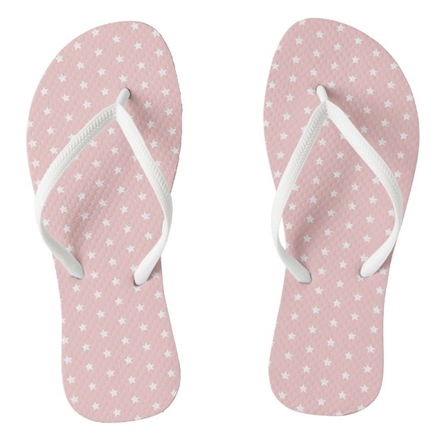 Rosa weiße Sternchen-Vereinbarung Flip Flops (Fußbett)