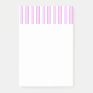 Rosa weiße Streifenmuster 4" x 6" Haftnotizen Post-it Klebezettel