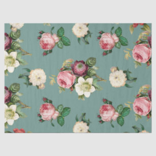 Rosa Weiße und violette Blumen Seidenpapier