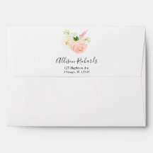 Rosa, weiße Vegetation Aquarell Blumen elegant