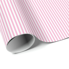 Rosa-weiße vertikale Streifenmuster-Design Geschenkpapier