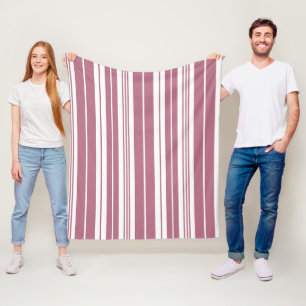 Rosa-weiße vertikale Streifenmuster Fleecedecke