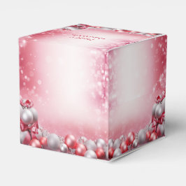 Rosa Weiße Weihnachtsbälle Geschenkboxen Geschenkschachtel