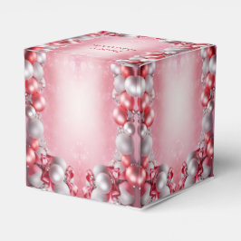 Rosa Weiße Weihnachtsbälle Geschenkboxen Geschenkschachtel