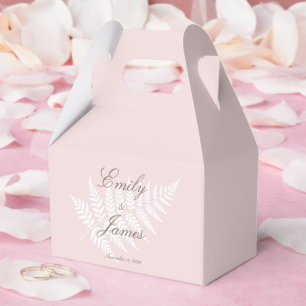 Rosa Weißer Farn Kleiner Größe Pastell-Giebel Geschenkschachtel