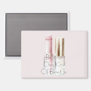 Rosa weißer Lippenstift Elfenbein Nagellack Magnet