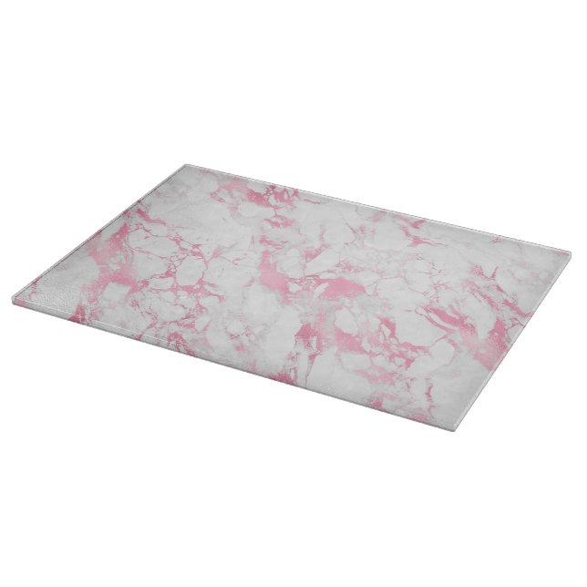 Rosa weißer Marmor               Schneidebrett (Ecke)