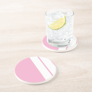 Rosa Weißer Sandstein Drink Untersetzer