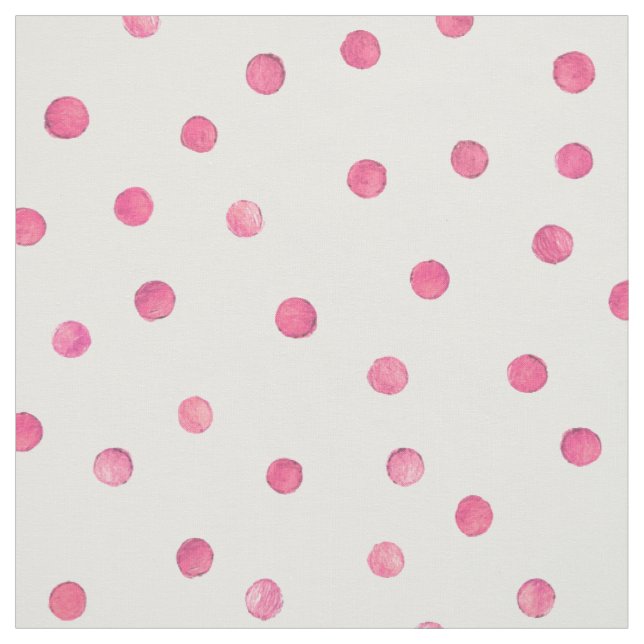Rosa weißes Confetti-Punkt-Muster Stoff (Muster)