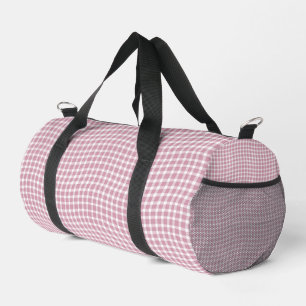Rosa weißes Karo-Karo-Nahtloses Muster Duffle Bag