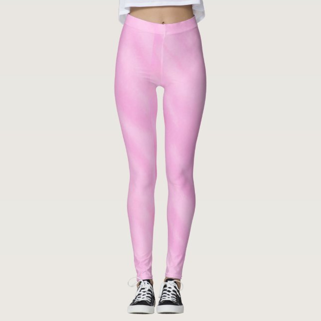 Rosa Weißes Leggings Wash (Vorderseite)