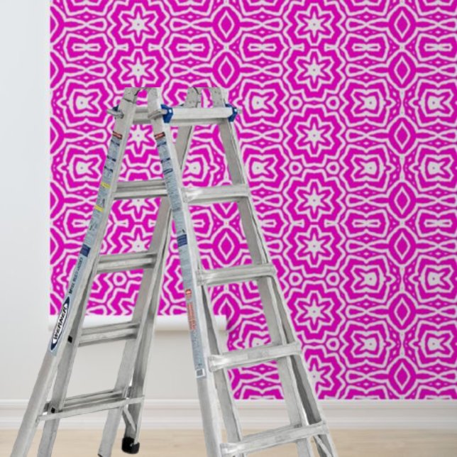 Rosa weißes Papier mit Peel- und Stick-Tapete Tapete (Peel and Stick Wallpaper Pink White Graphic Wallpaper
)