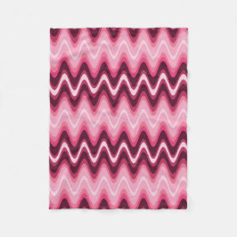 Rosa Wellen Fleecedecke