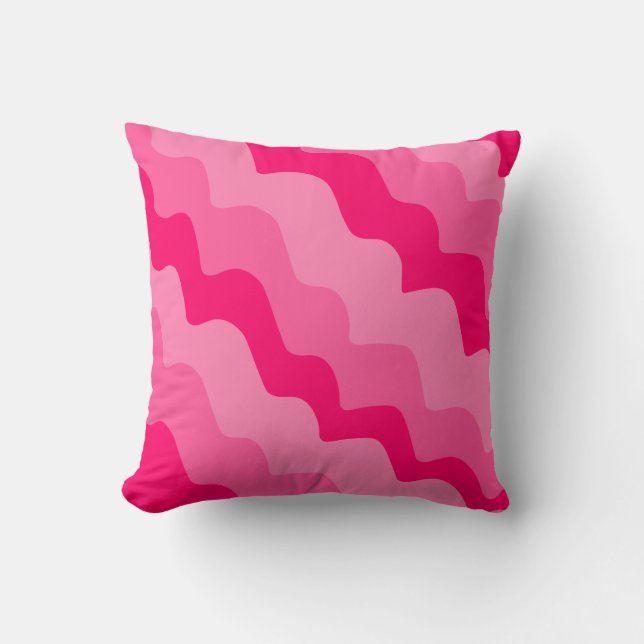 Rosa Wellen Kissen (Vorderseite)