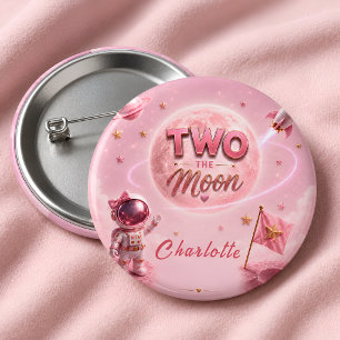 Rosa Weltraum-Button Button