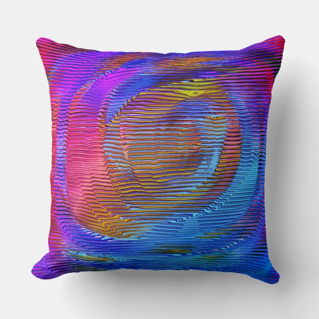 Rosa Wendelregenbogen mit Relief und chaotischen S Kissen (Vorderseite)