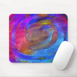 Rosa Wendelregenbogen mit Relief und chaotischen S Mousepad