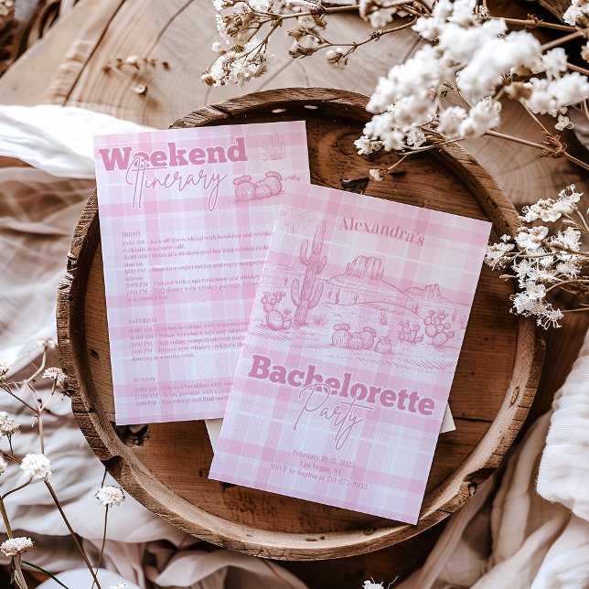 Rosa Western Bachelorette Einladung (Von Creator hochgeladen)