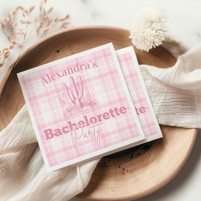 Rosa Western Bachelorette Serviette (Von Creator hochgeladen)