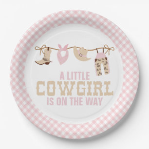 Rosa Western-Cowgirl-Baby-Partyservietten aus Papi Pappteller