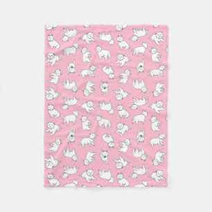 Rosa Westies Fleece-Decke Fleecedecke