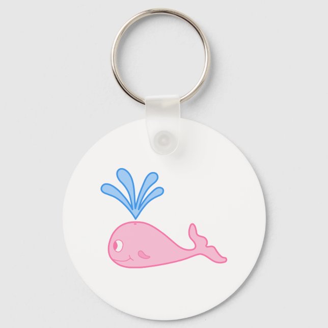 Rosa Whale. Schlüsselanhänger (Vorderseite)