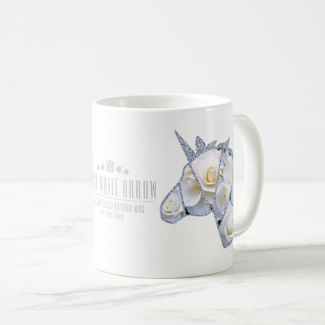 Rosa White Arrow Kaffeetasse (VorderseiteRechts)