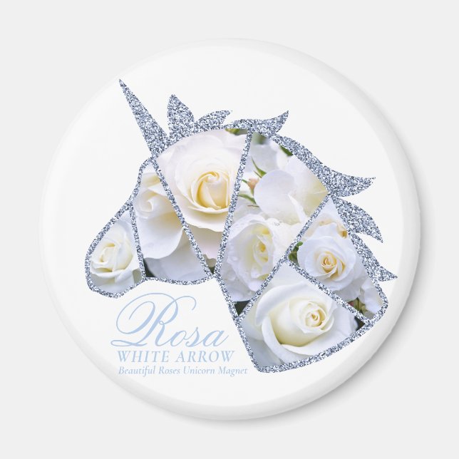 Rosa White Arrow Magnet (Vorne)