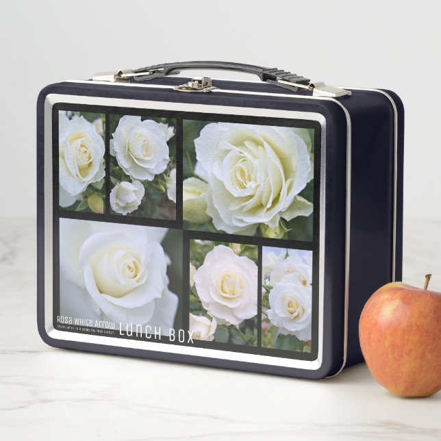 Rosa White Arrow Metall Brotdose (Beispiel)