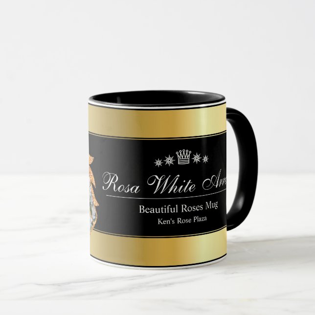 Rosa White Arrow Tasse (VorderseiteRechts)