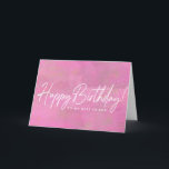 Rosa White Best Friend Happy Birthday geklappt Karte<br><div class="desc">Moderne und einfache,  aber sehr mädchenhafte und weibliche rosa und weiße Karte. Happy Birthday ist in einem hellen weißen Kalligraphieskript geschrieben. Es Pop wirklich vor einem hellrosa abstrakten Hintergrund.</div>