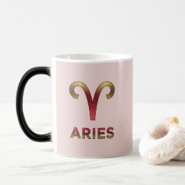 Rosa Widder-Glyphe Rot Gold Verwandelnde Tasse