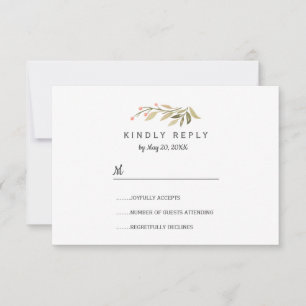 Rosa Wiesenwild-Blume Hochzeit des RSVP