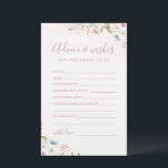 Rosa Wildblume Hochzeitsempfehlung & Wunschkarte<br><div class="desc">Diese Ratschläge & Wunschkarten sind süße Kekse für Braut und Ehepaar, mit eleganter, zarter Aquarellfarbe-Wildblume und stilvoller moderner Schrift, Pastellpaletten aus weichem Rosa, weißlich, beige, staubblau und botanisch-grün, einfach und romantisch, ideal für rustikales Party, modernes bohisches Brautparty, botanische Hochzeitsfeiern und Party im Frühling und Sommer. Sehen Sie sich alle Brautparty-Spiele...</div>