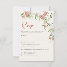 Rosa Wildblume Rose Frühjahrsfeier RSVP Karte