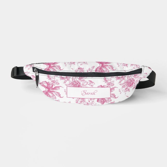 Rosa Wildblume Tee Brautparty Bauchtasche (Vorderseite)