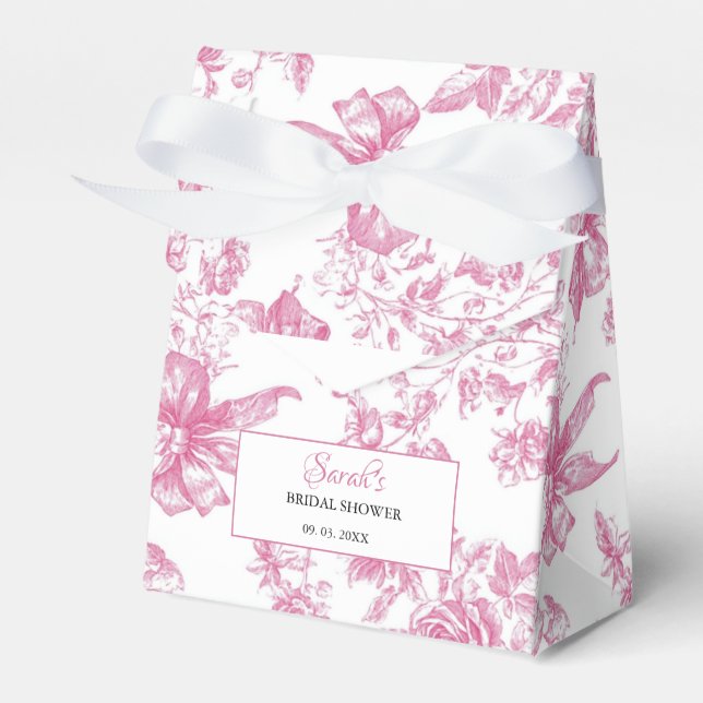 Rosa Wildblume Tee Brautparty Geschenkschachtel (Vorderseite)