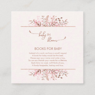 Rosa Wildblumen-Baby-Books für Baby in Bloom Begleitkarte