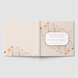 Rosa Wildblumen Hochzeit Rose Gold Gästebuch