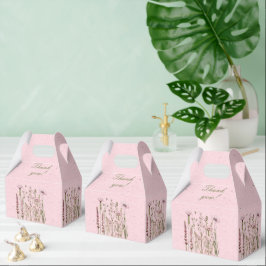 Rosa Wildblumen im rosa Hintergrund Geschenkschachtel