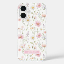 Rosa Wildblumengarten-Monogramm