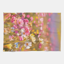 Rosa Wilde Blume Gelber Lavendel 2025 Geschirrtuch