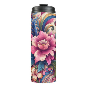 Rosa Wilde Blume Thermosbecher
