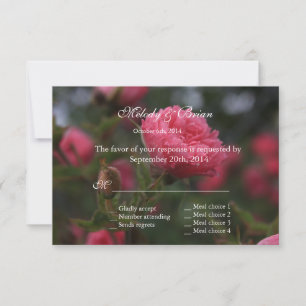 Rosa wilde Rose rsvp Karte für Hochzeitseinladunge