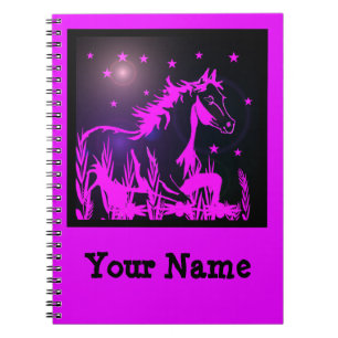Rosa-Wildpink-Grafik, personalisiert Notizblock