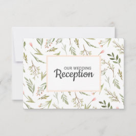 Rosa Wildwiese Blume WEDDING REZEPTION RSVP Karte