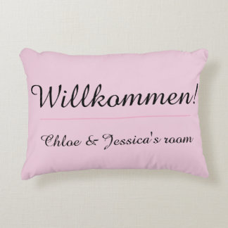 Rosa Willkommen Welcome College-Wohnheim oder Apar Dekokissen