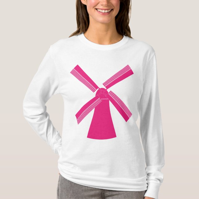 Rosa Windmühle T-Shirt (Vorderseite)